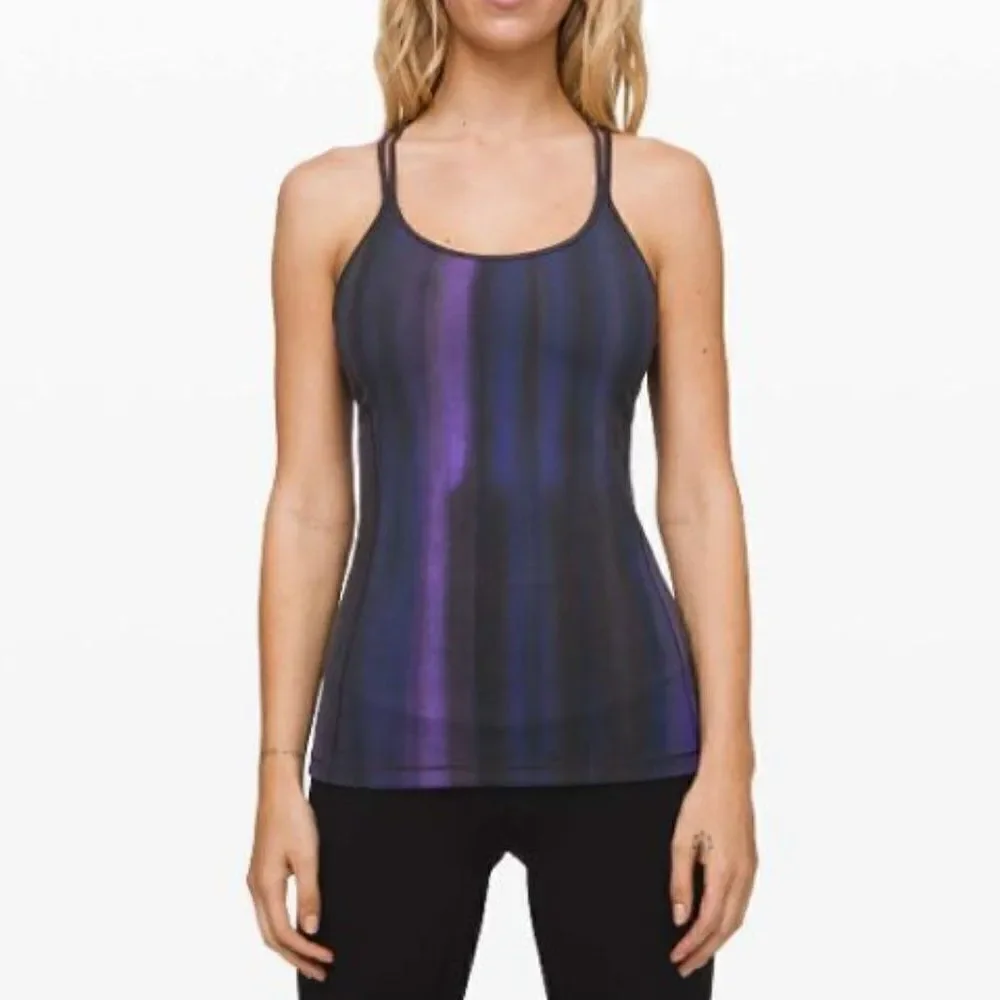 LULULEMON Free To Be Tank Everlux Black / Purple Size 4